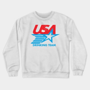 USA Drinking Team July 4th Funny Independence Day Crewneck Sweatshirt